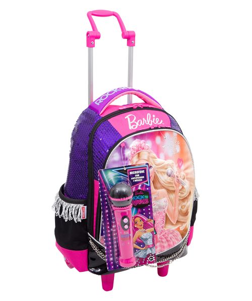 Mochilete Infantil Grande Barbie Rock N Royals Roxo SESTINI