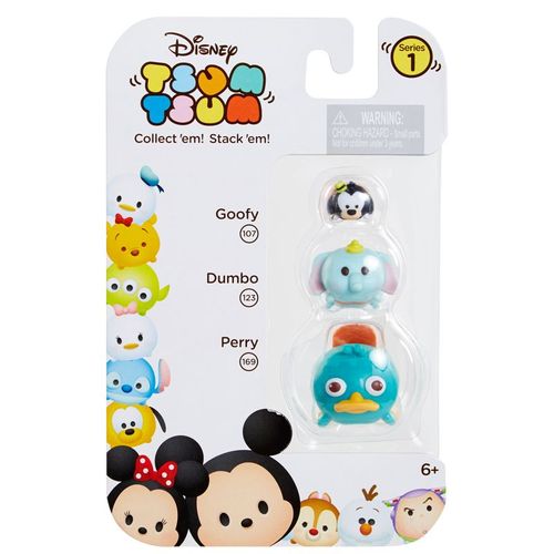 Mini Figuras Tsum Tsum Com 3 Figuras - Perry, Dumbo e Pateta ESTRELA