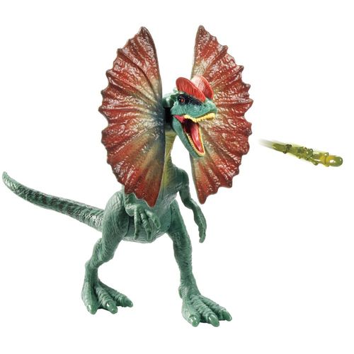 Figura Jurassic World - Dinossauro Basico - Conjunto de Ataque - Dilophosaurus