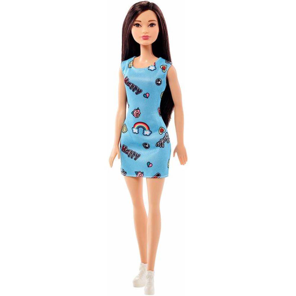 Barbie antiga vestido azul