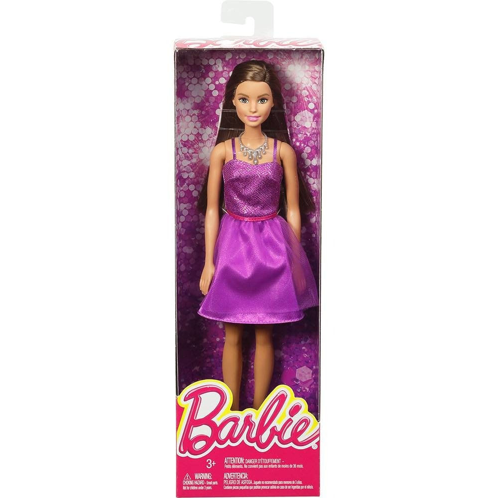 Boneca Barbie Quero Ser Atriz de Cinema Mattel Vestido Roxo