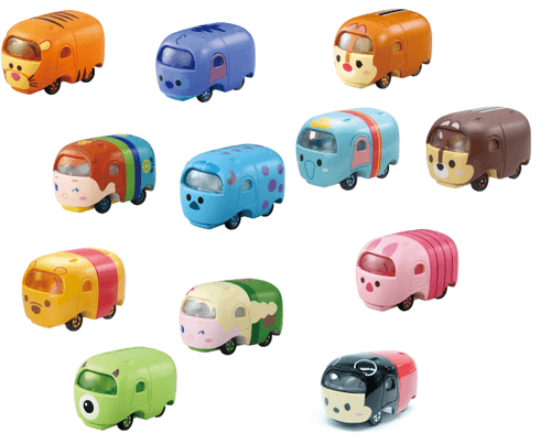 Carrinhos - Tsum Tsum Empilhaveis Disney - Kit com 12 CANDIDE
