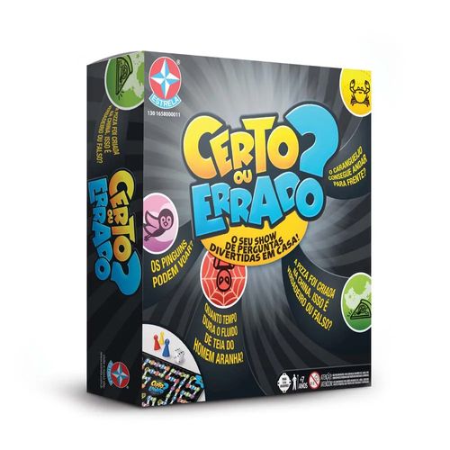 Jogo de Tabuleiro - Certo ou Errado - Estrela