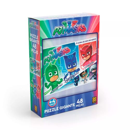 Quebra-Cabeca - Puzzle Gigante - 48 Pecas - Pj Masks - Grow GROW