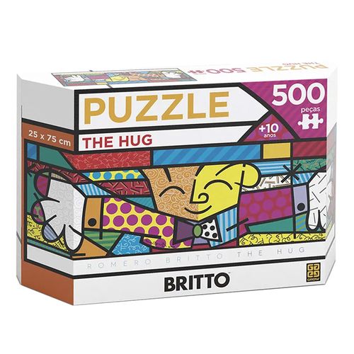 Quebra-Cabeca Panorama Romero Britto The Hug - 500 Pecas