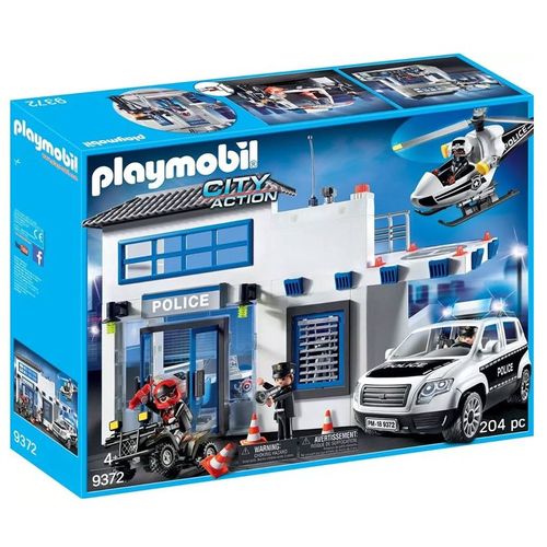 Playmobil Posto de Policia Com Helicopetero  - SUNNY