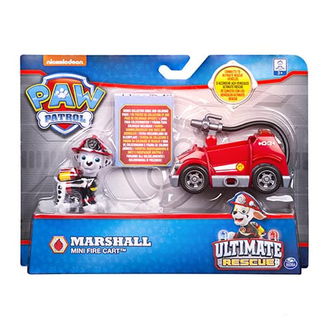 Boneco com Veiculo - Patrulha Canina - Mini Fire Cart Ultimate Rescue - Marshall SUNNY BRINQUEDOS