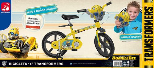 Bicicleta Aro 14 Tranformers - Bumblebee