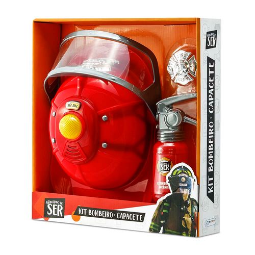 Brincando de Ser Kit Bombeiro Capacete MULTIKIDS