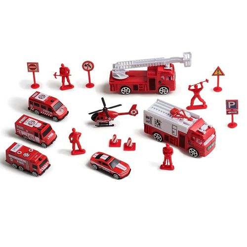 Kit Bombeiro Mini Resgate Com Cenario Tematico MULTIKIDS