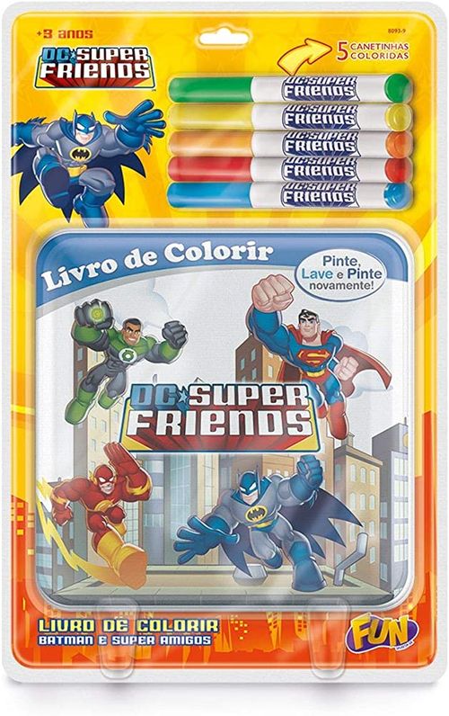 Batman e Super Amigos Livro de Pinte e Lave