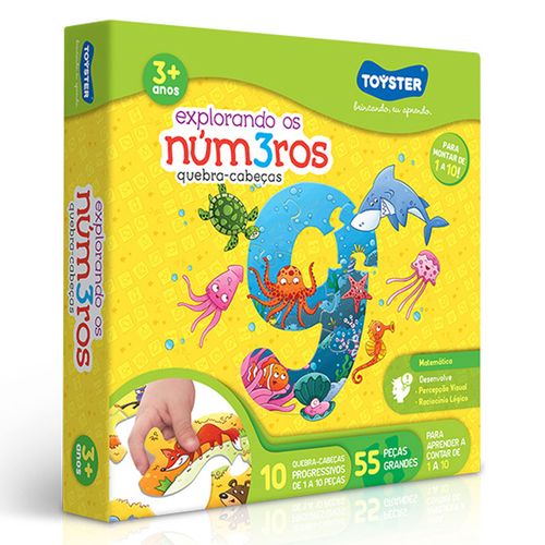 Quebra-Cabecas Educativos - Explorando os Numeros TOYSTER