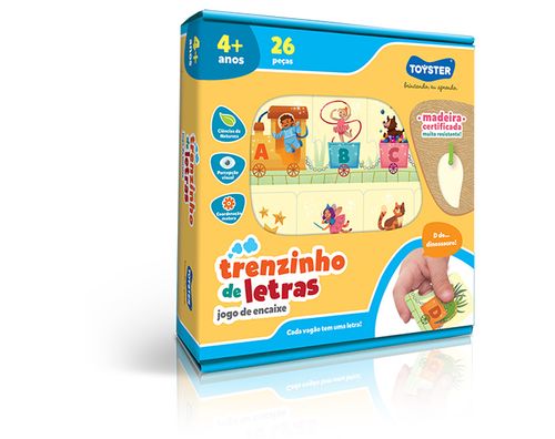 Jogo de encaixe - Trenzinho de Letras (Madeira)