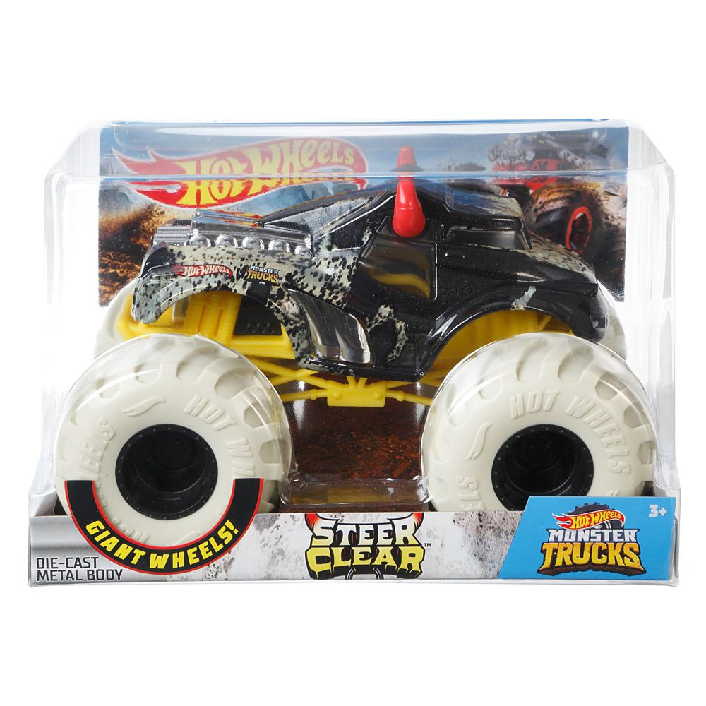 Hot Wheels Monster Trucks 1:24 Veículos Em Escala, Caminhões De Brinquedo  Metálicos Fundidos Colecionáveis Com Rodas Gigantes &, Chassi Estilizado  - Carrefour