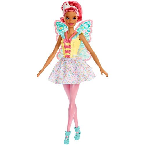 Boneca Barbie Dreamtopia - Fada com asa colorida e tiara branca MATTEL