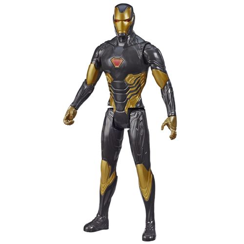 Boneco de 30 cm - Marvel Avengers - Blast Gear Titan Hero Series - Iron Man Dourado HASBRO