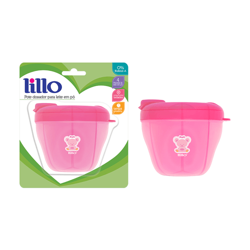 Pote Dosador para Leite em Po - Rosa LILLO DO BRASIL INDU