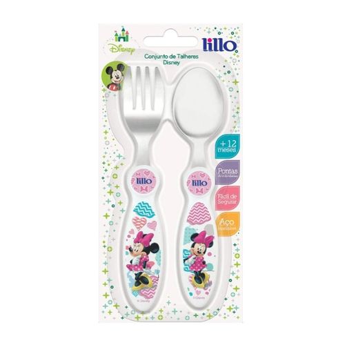 Conjunto Talheres Garfo e Colher - Minnie - Disney LILLO DO BRASIL INDU