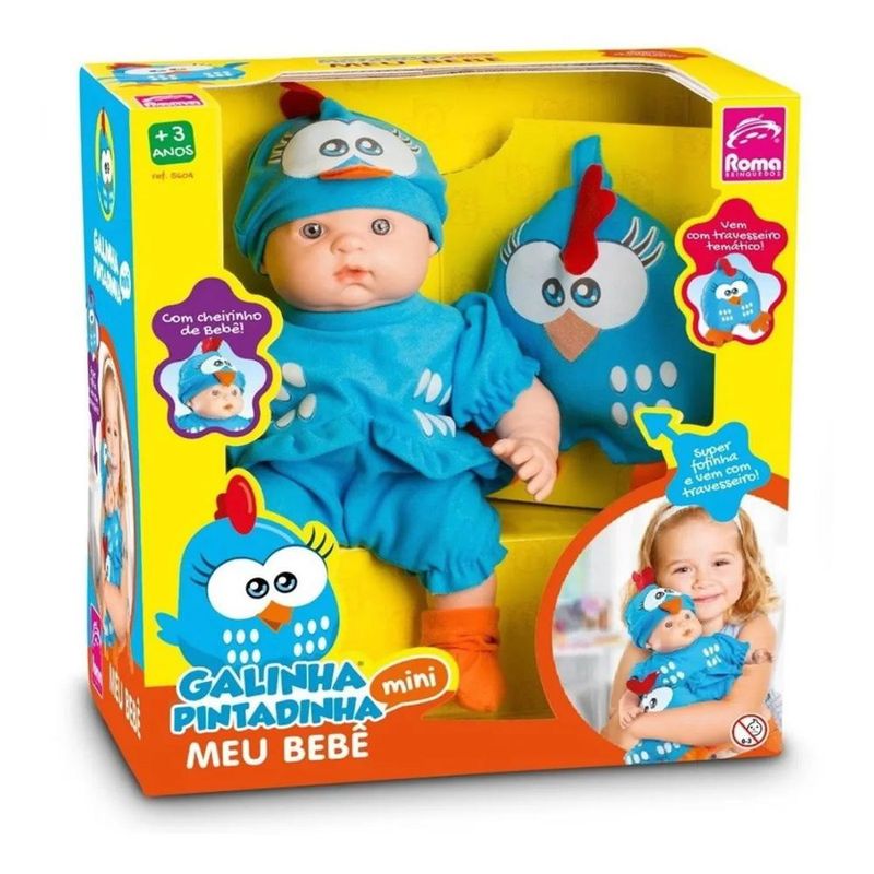 Boneca Com Touquinha Dolls Collection Reborn Roupa Azul - SuperToys