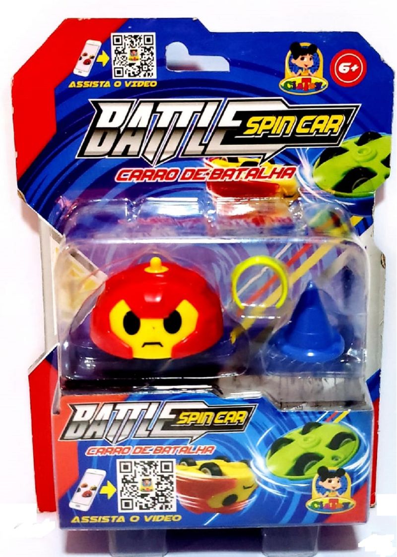 Battle Spin Car - Carro Pião De Batalha Com Acessórios - BBR