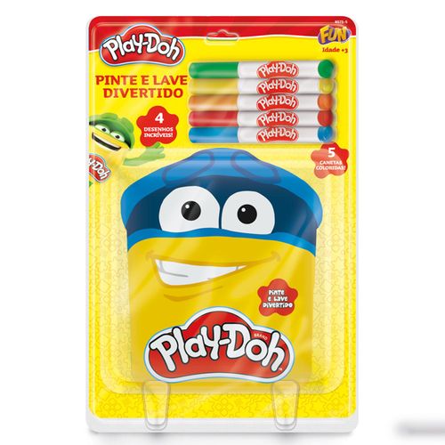 Pinte e Lave Divertido - 4 Desenhos - Play-Doh