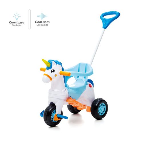 Triciclo Fantasy - Unicornio - Azul