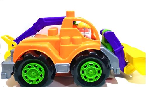 Rodadinhos Blocks Trator - Laranja TA TE TI INDUSTRIA E