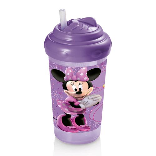 Copo 300 ml - Antivazamento - Canudo Flexivel - Disney - Minnie