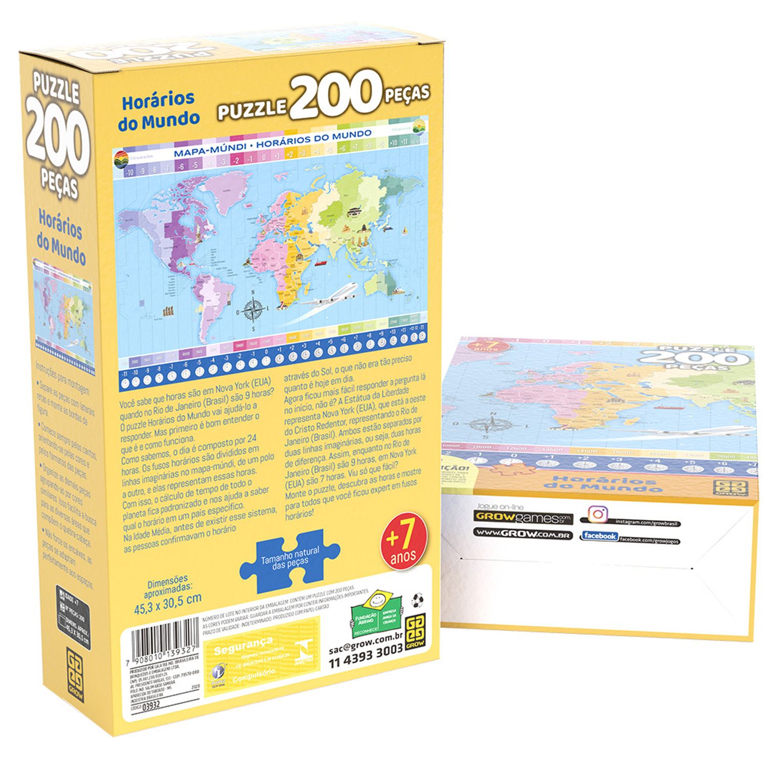 Quebra-cabeça (Puzzle): Horários do Mundo - 200 peças