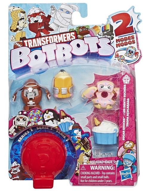 Transformers Botbots - Pack com 5 Figuras - Sprinkleberry DuhBall e Unilla Icequeencone HASBRO