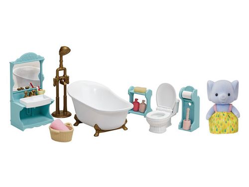 Sylvanian Families - Conjunto Toalete e Banho Com Irma Elefante EPOCH MAGIA