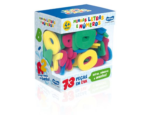 Minhas Letras e Numeros - 73 Pecas Em EVA