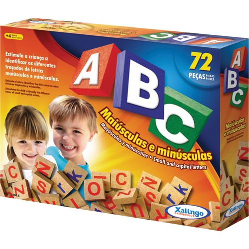 Abc Com 72 Pecas - Letras Maiusculas e Minusculas XALINGO