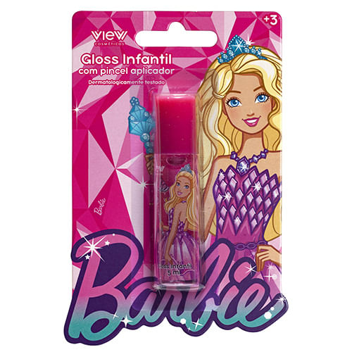 Gloss Infantil Na Cartela - Barbie Com Vestido Lilas - Lilas VIEW