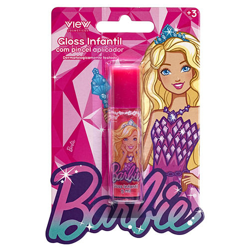 Gloss Infantil Na Cartela - Barbie Sorridente - Rosa VIEW