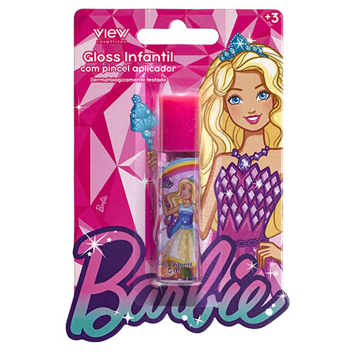 Gloss Infantil Na Cartela - Barbie Com Unicornio - Roxo VIEW