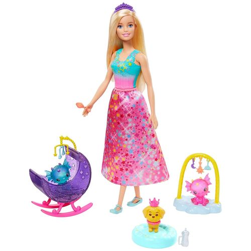 Boneca Barbie - Dreamtopia - Barbie Com Filhote de Dragao MATTEL