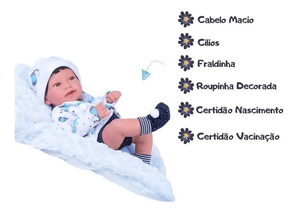 Boneca Bebê Reborn Anny Doll Menina Vinil Macio - Cotiplas