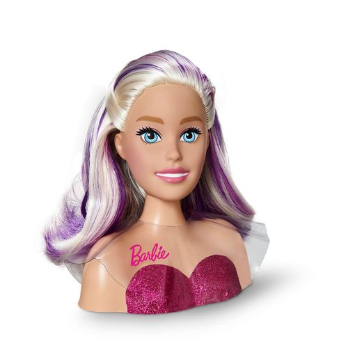Busto Barbie Styling Head Hair - Roxo PUPEE BRINQUEDOS