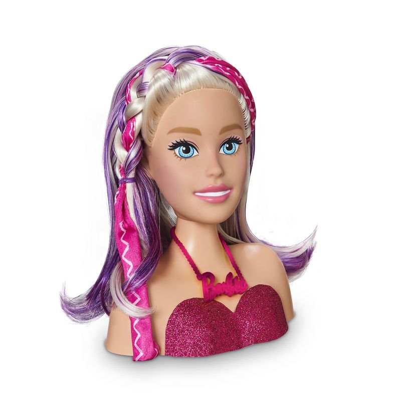 Brinquedo Boneca Barbie Busto Styling 12 Frases + Maquiagem