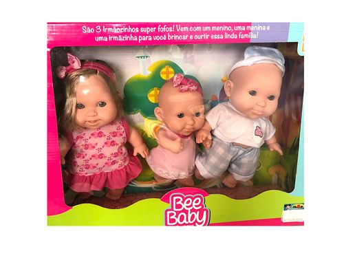 Bee Baby Family - 3 Irmazinhos - Azul ROTOBRINQ