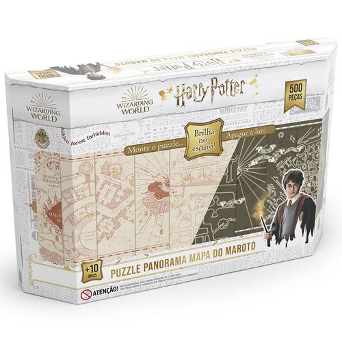 Puzzle Panorama Harry Potter - 500 Pecas - Brilha no Escuro GROW