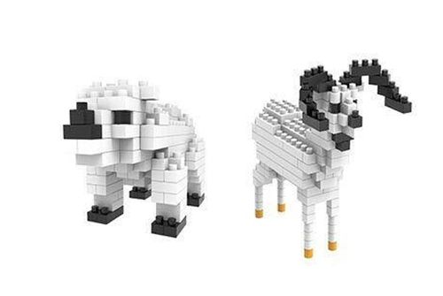 Nano Blocos 2 em 1 - Animais - Urso MULTIKIDS