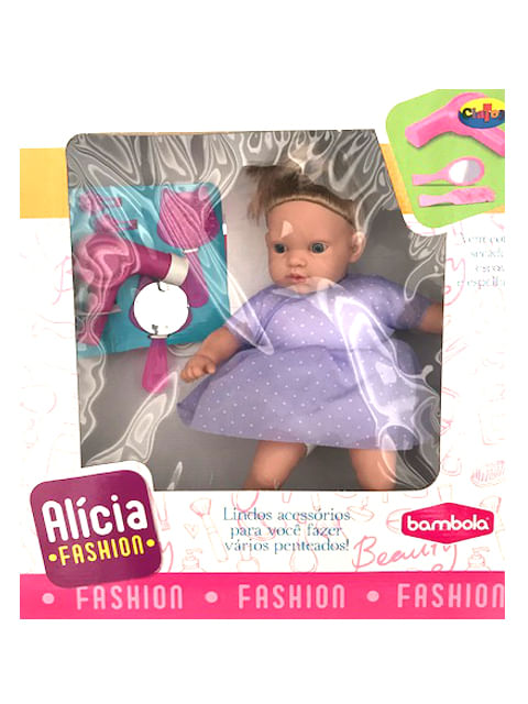 Boneca Alicia Fashion - Lilas BAMBOLA BRINQUEDOS