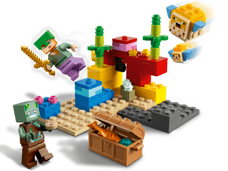 Lego minecraft o recife de coral 21164 - Brinquedos de Montar e