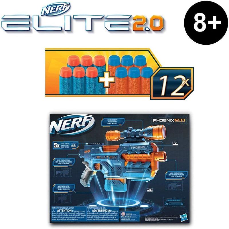 Nerf Elite 2.0 Phoenix CS-6 - Brinkero - Veja a nossa variedade de  brinquedos e LEGO®