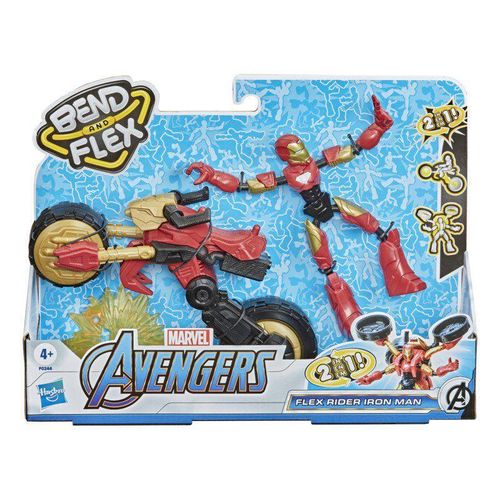 Bend and Flex - Homem de ferro com veiculo - Avengers HASBRO