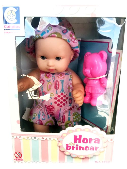 Boneca Hora de Brincar - Ursinho - Rosa - 2238 COTIPLAS
