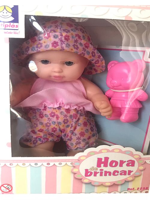 Boneca Hora de Brincar - Ursinho - Chapeu Roxo COTIPLAS