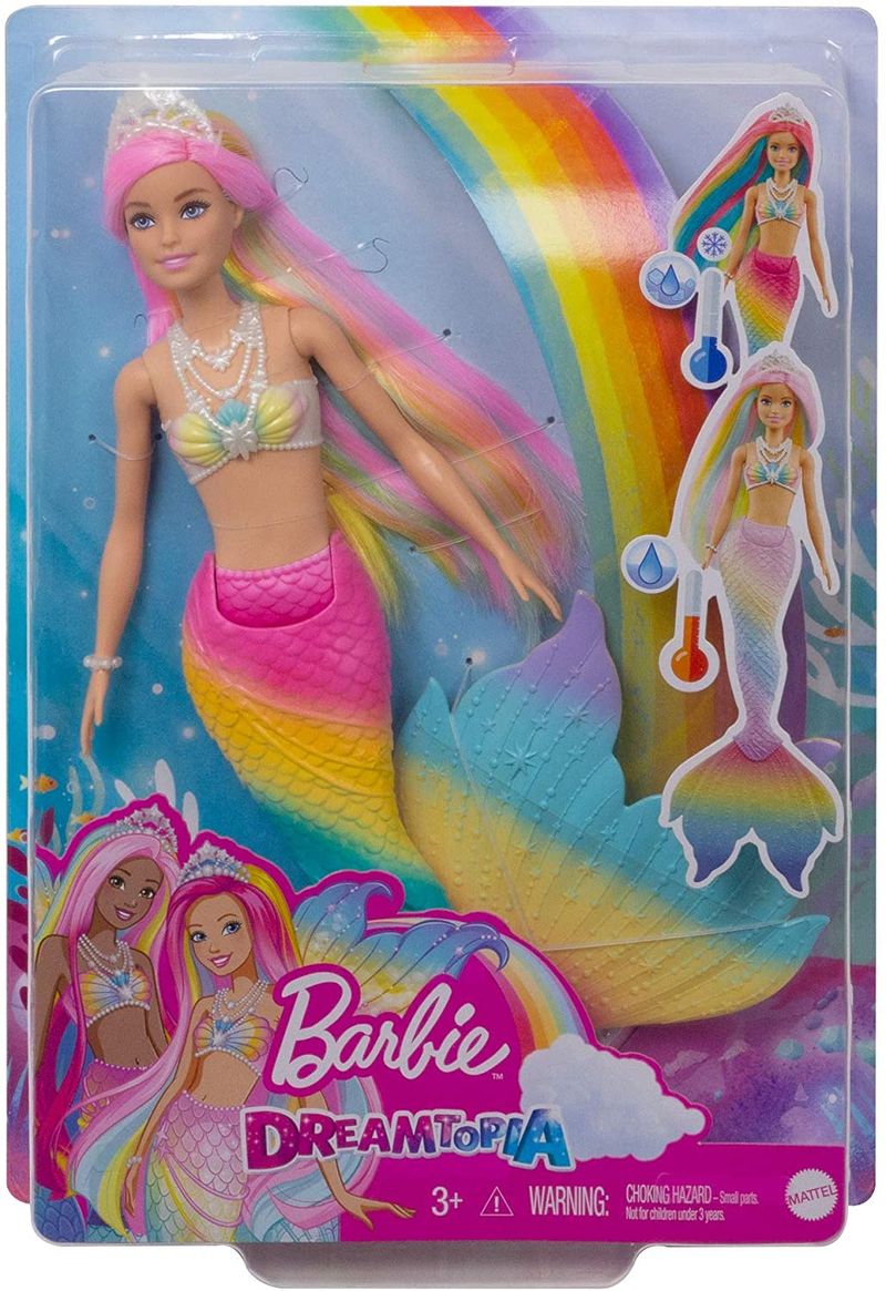 Boneca Barbie Dreamtopia Sereia Muda De Cor Mattel - Dóris Kids:  Brinquedos, Enxoval de Bebê, Roupas Infantis e Acessórios